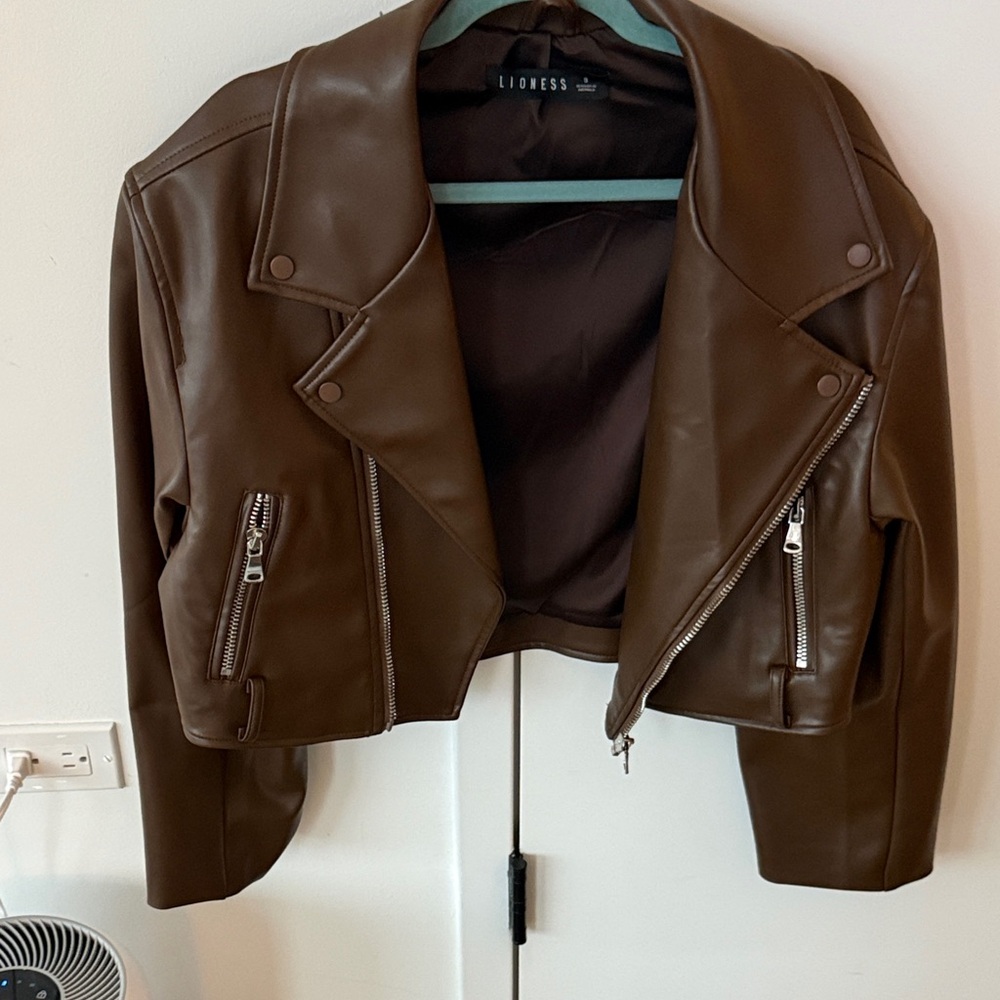 Lioness Chocolate Faux Leather Jacket